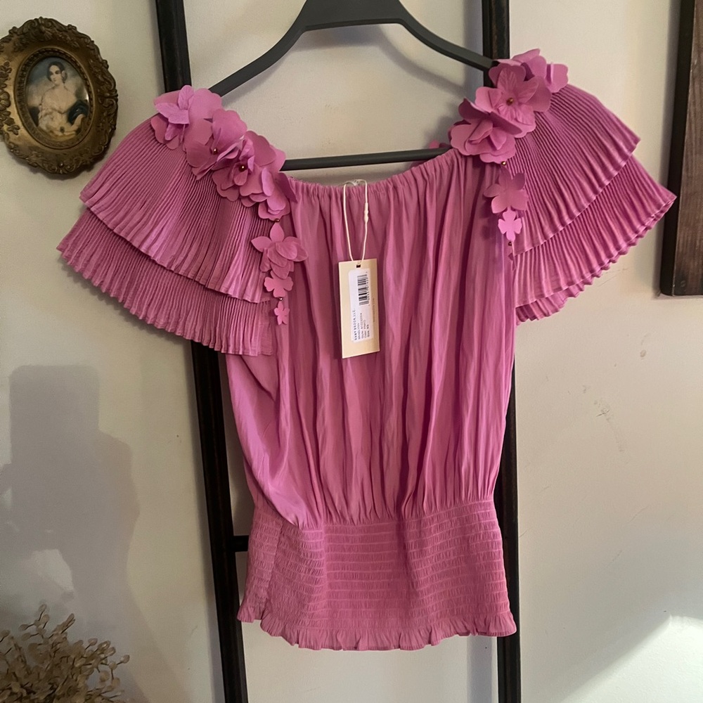 Ramy Brook Braelynn blouse orchid pink.